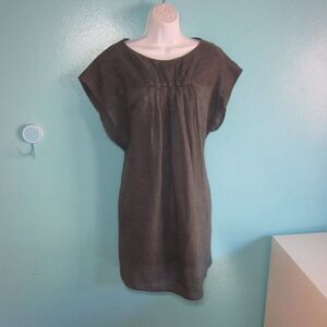 Ulla Johnson Womens Size 4 Gray Pleated Bodice Minimalist Simple Shift Dress